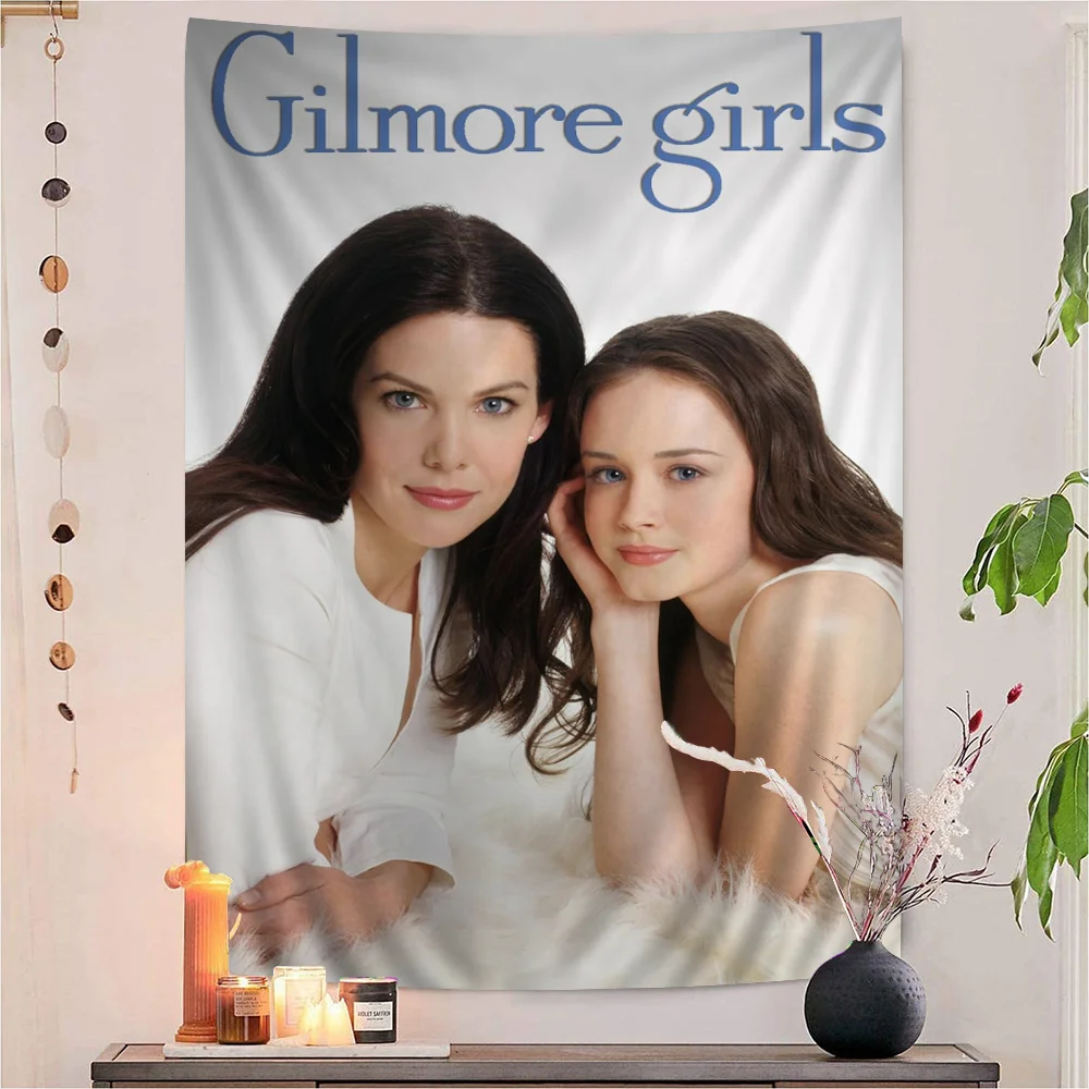 Retro Gilmore Girls Printed Large Wall Tapestry Hanging Tarot Hippie Wall Rugs Dorm Art Home Decor