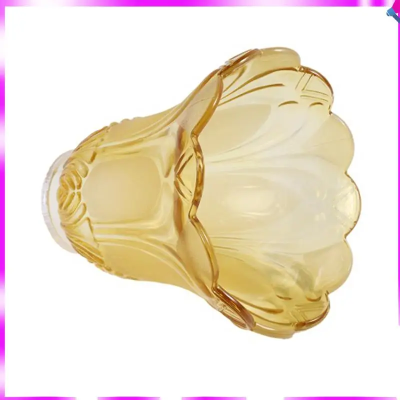 N96R 2 Piece Set Frosted And Clear Glass Ceiling Fan Chandelier Light Lamp Shade Replacements