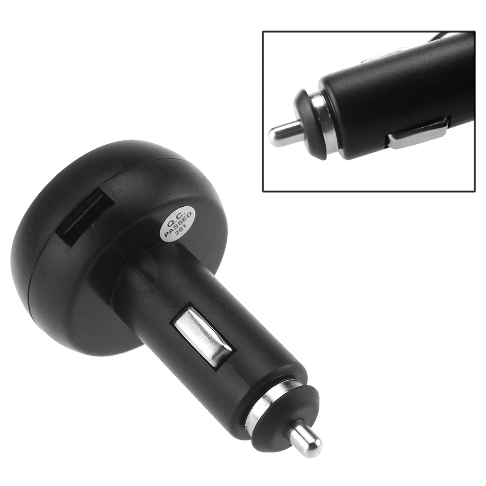 

3 in 1 Digital LED Car Voltmeter Thermometer LCD Digital Dual Display 12V/24V Current Meter Voltage Detector Car Charger Adapter