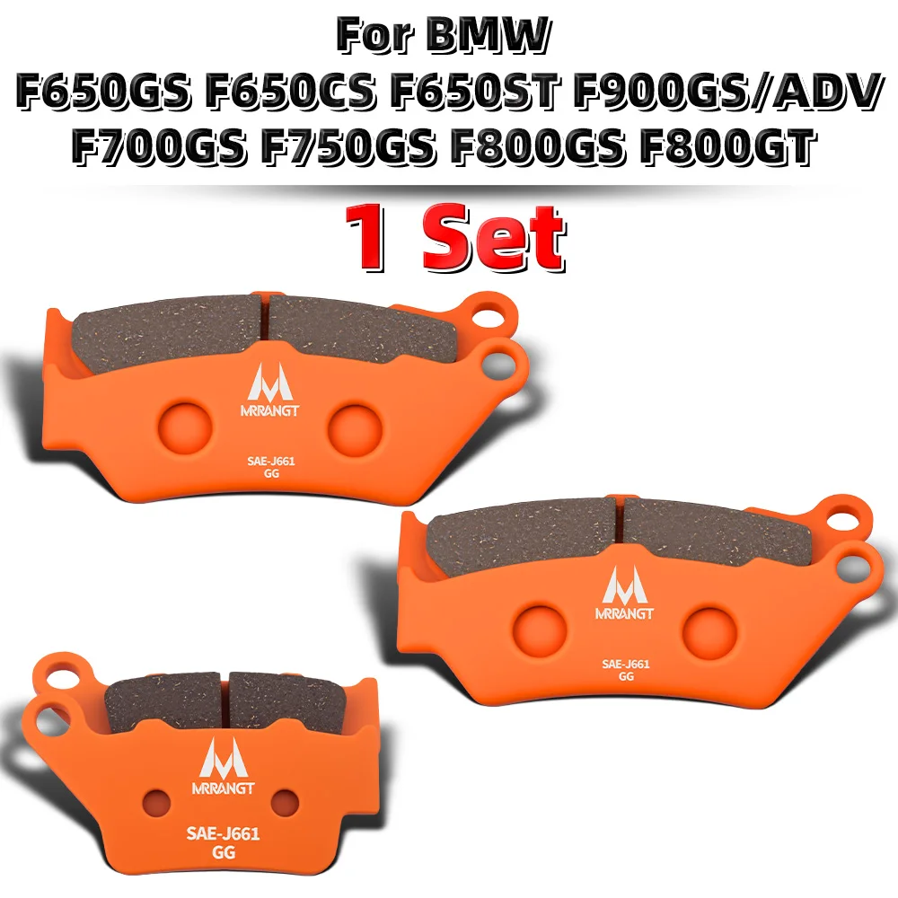 MRRANGT Motorcycle Front Rear Ceramic Brake Pads Low Dust Set For F650GS F650CS F650ST F900GS/ADV F700GS F750GS F800GS F800GT view 5