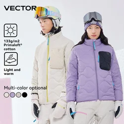 VECTOR Blaze P Chaqueta de algodón de capa media para esquí de algodón que mantiene las cerraduras cálidas en el calor, esola el sudor, deportes de esquí en interiores y exteriores