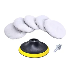 5 pcs 3/4/5 inch polishing kit polishing cushion of wax sponge disk wool wheel Auto Painting Polyter Care pads car gadget 12 Main Sales Polishing Kit - №1
