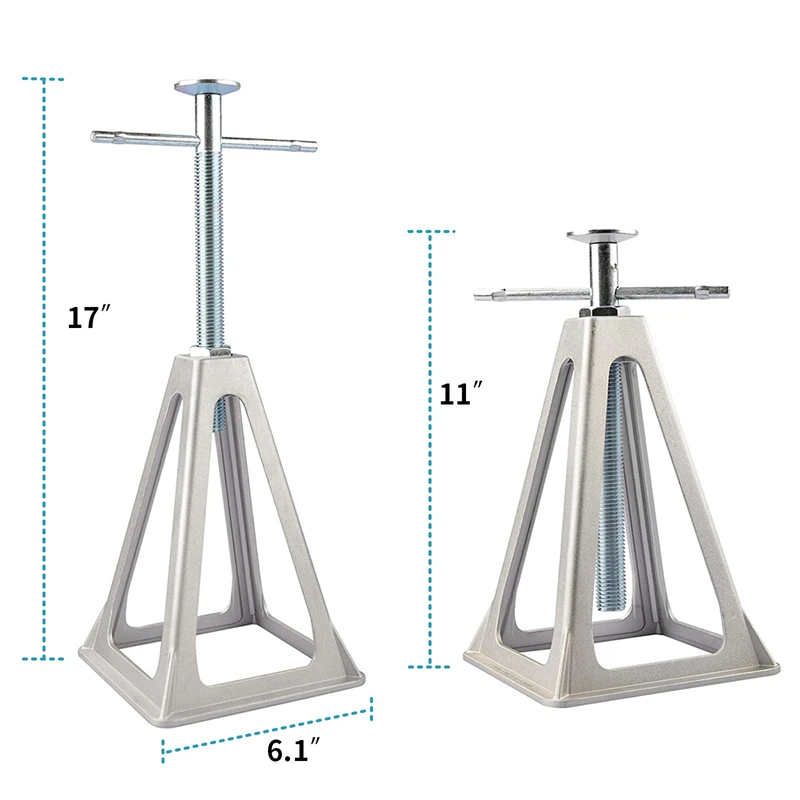 Pack of 4  RV Aluminum Jack Stands Support up to 6,000 lbs Trailer Support Stands Stabilize And Level RV 3 Ton Capacity