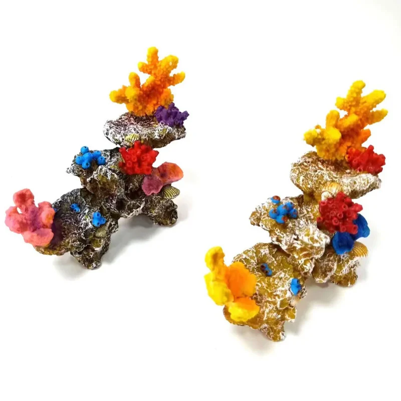 

Искусственный коралловый риф, украшение для аквариума, украшение из смолы, аксессуары для аквариумов, паук, черепаха, креветки, рептилия, среда обитания