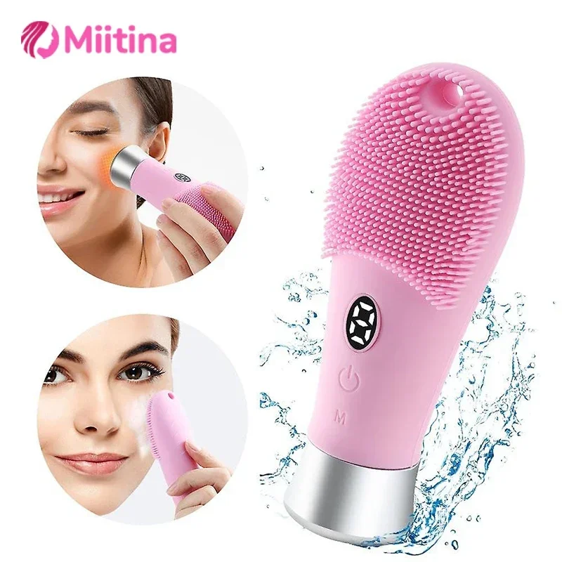 

Sonic IPX7 Waterproof Electric Cleansing Brush Facial Cleansing Brush Deep Pore Cleaning Silicone Beauty Skin Care