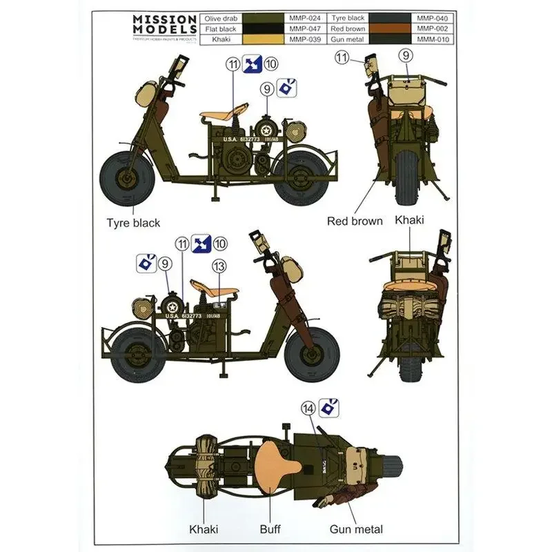 Gecko 35GM0042 1/35 WW.II U S Fallschirmjäger mit Cushman Parascooter und Kabeltrollenwagen (Set 2)