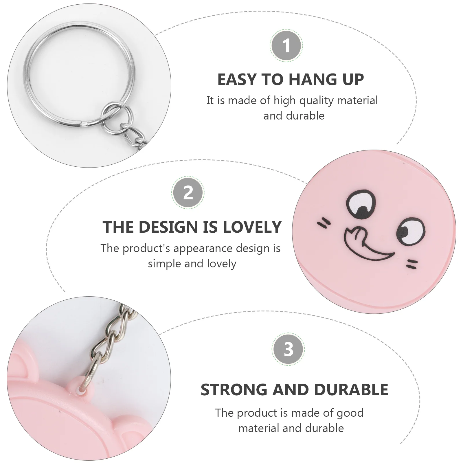 3 Pcs Arithmetic Calculator Novelty With Keychain Buckle Decorative Portable Pocket Lcd Bag Pendant Practical Mini