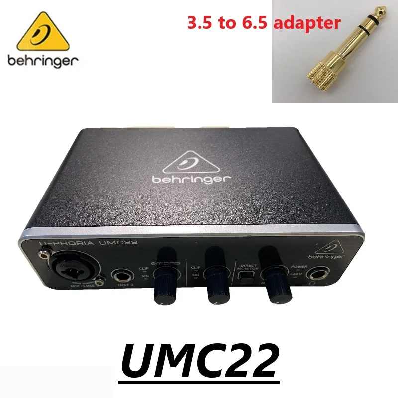 BEHRINGER U-PHORIA UMC22 لايف تسجيل جهاز التحكم في الصوت هيئة التصنيع العسكري مكبر للصوت USB جهاز التحكم في الصوت الخارجي #3
