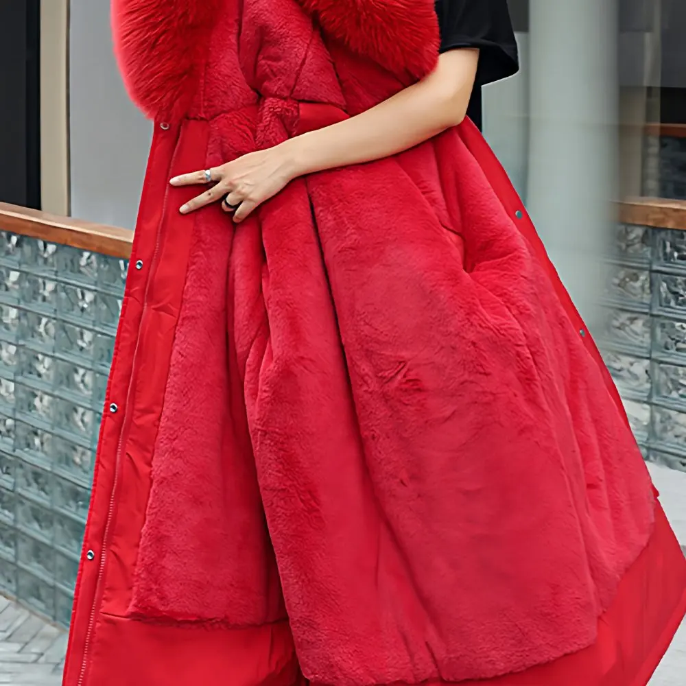 

Женская зимняя парка, пальто на толстом меху, пуховик на флисовой подкладке, модная универсальная утягивающая верхняя одежда