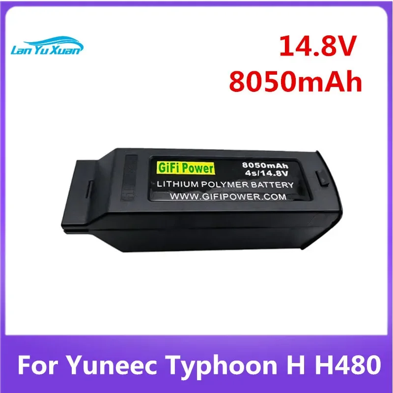 Yuneec Typhoon H H480 baterai isi ulang 14.8V 8050mAh Drone kapasitas besar Lithium