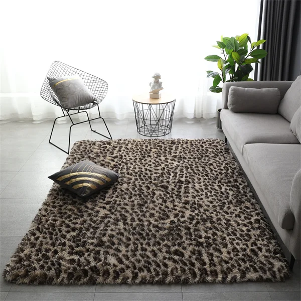 NONE Hochwertiger, flauschiger Teppich, süßer Shag-Teppich, extra weiche und zottelige Teppiche, flauschige Teppiche für den Innenbereich für das Wohnzimmer, superweicher, flauschiger Teppich 3