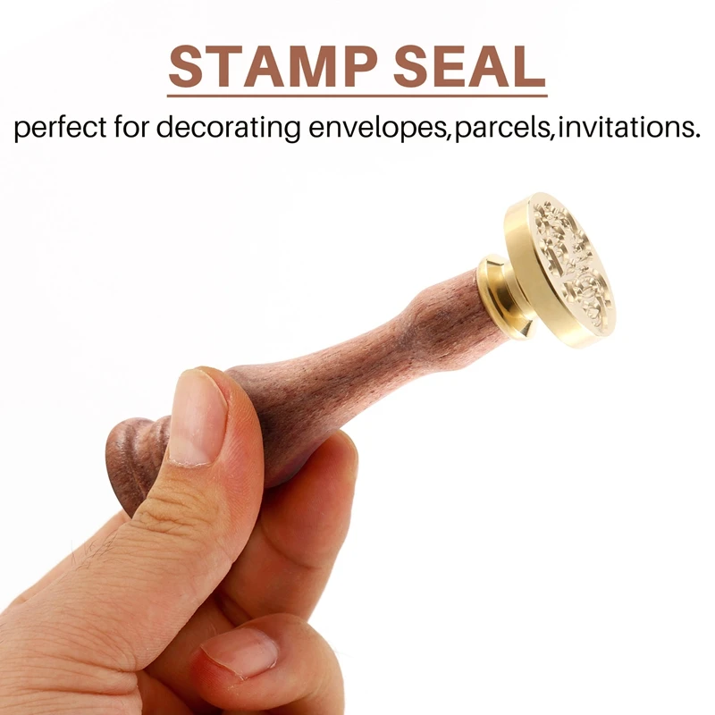 왁스 도장 스탬프, "사랑과 함께" 레트로 왁스 도장 스탬프, 청첩장, 추수감사절 및 기타 휴일