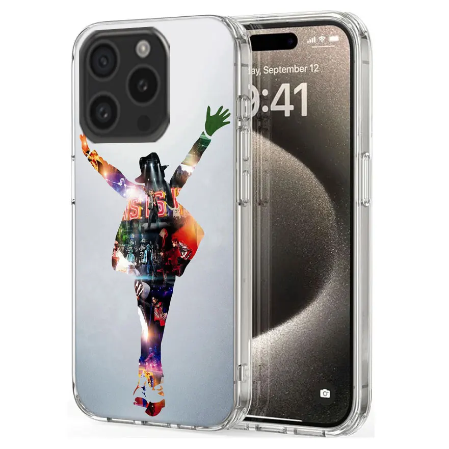 Michael jackson Clear Phone Case For Apple iPhone 12 13 Mini 11 14 15 16 Pro Max Cover XS MAX XR Soft