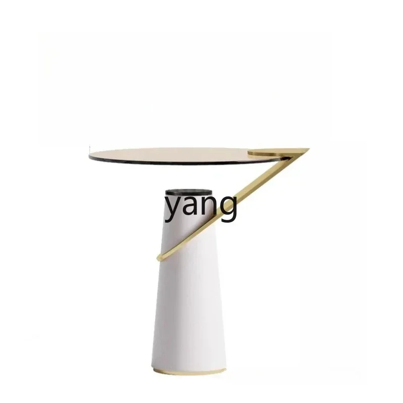 LH light luxury tempered glass coffee table sofa side table modern simple creative small side table
