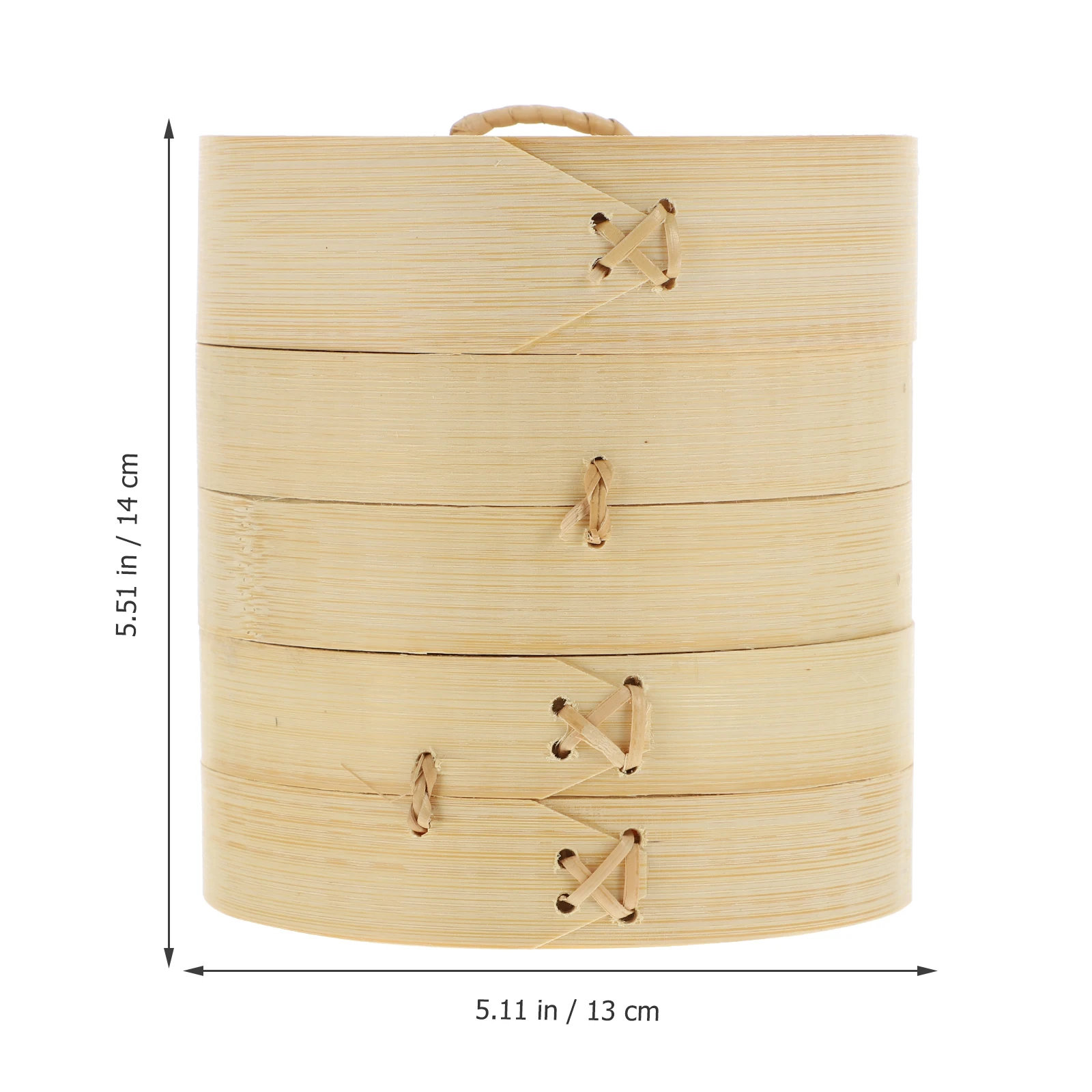 

1 Set Bamboo Basket Household Food Steamer Reusable Practical Cookware Lid Vegetables Fish Meat Dim Sum Dumpling Bamboo Kitchen