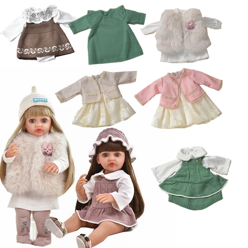 Fashion Doll Clothes for 22inch Reborn Doll 55cm Baby Reborn Clothes Accessories Girls Kids Doll Dress Up DIY Toy Birthday Gifts