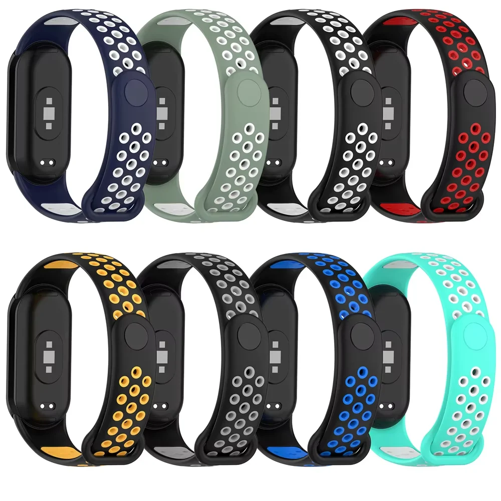 Silicone Strap For Xiaomi Mi Watch Band 10 9 8 Soft Sport Smatrwatch Accessory Bracelet Wristband For Mi Band 9 Replacement Belt
