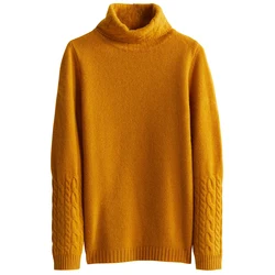 Cashmere Sweater Women's Knitted Sweater 100% Merino Wool Turtleneck Soft Long Sleeve Pullover Autumn Winter Clothes Jumper Tops