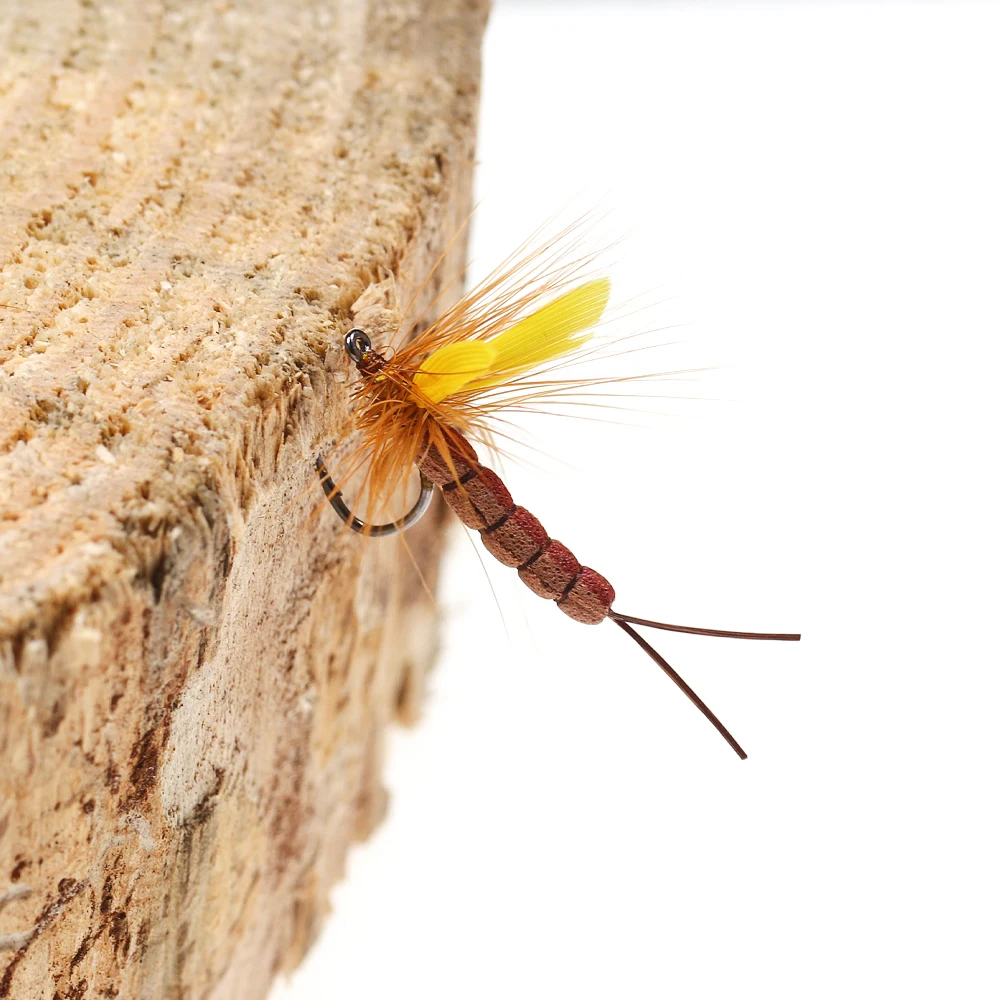 Vtwins Mayfly Hexagenia mosca seca realista espuma – para trucha - imagen 5