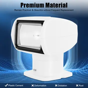 Luce di ricerca per barche con telecomando, faretto alogeno da 2500 lumen, 3200K, per yacht, guardie costiere, polizia marittima, barche da pesca 10 best sales faro di ricerca per barche - №2