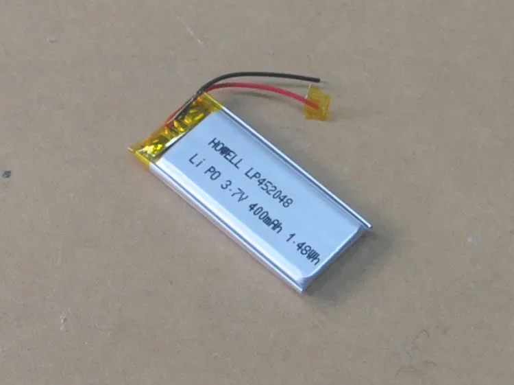 Bekkinsale外部リチウム電池コア、充電式リチウムイオンセル、3.7v、400mah、452048、専用