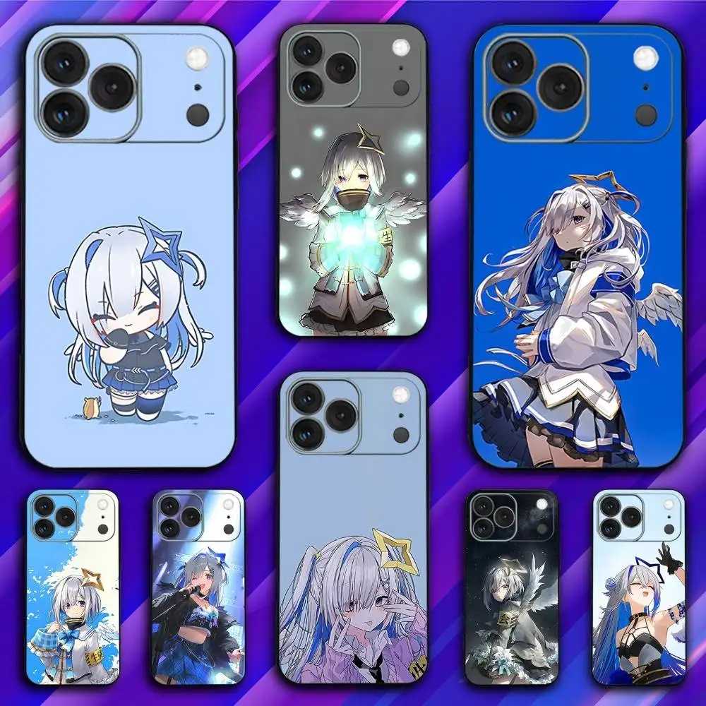 

A-Amane Hololive K-Kanata Phone Case For iPhone 17,16,15,14,13,12,11,Pro,Max,Plus,X,XS,SE4,E,Mini,Soft Black Case