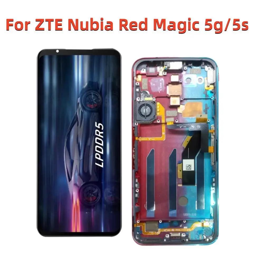 

Original Amoled 6.65" For ZTE Nubia Red Magic 5 5g LCD Display Touch Screen Digitizer For Nubia RedMagic 5s NX659J LCD Display
