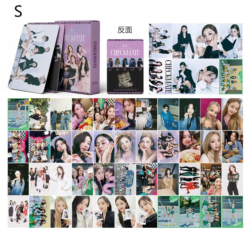 55 قطعة/المجموعة/مجموعة ألبوم KPOP ITZY BORN TO BE LOMO بطاقة YUNA YEJI Lia RYUJIN CHAERYEONG هدية بطاقة بريدية بطاقة صور بطاقة صغيرة رائعة