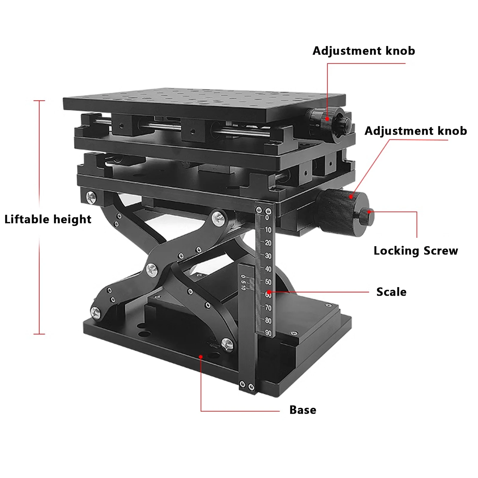 Manual fine-tuning platform High Precision Slide Stage 30KG high load Laboratory XYZ Optical Displacement Stage 3D Inspection St