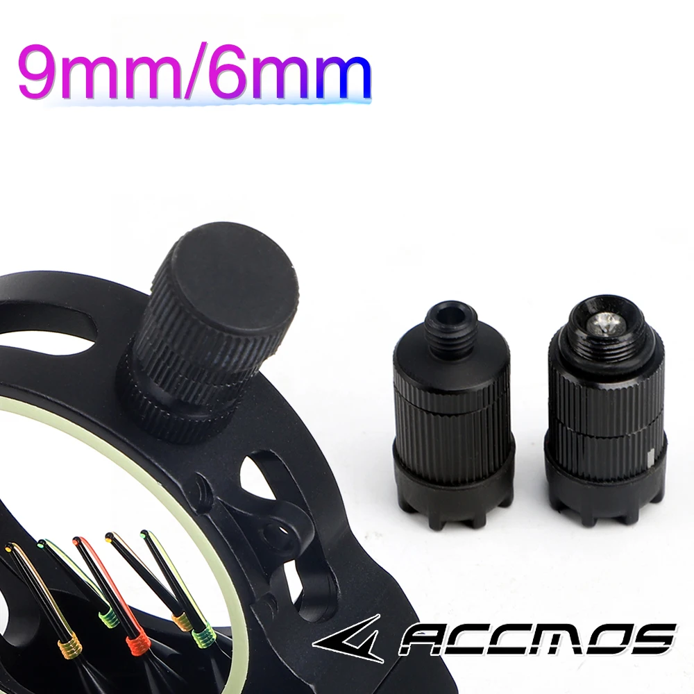 Bow and Arrow Adjustable Sight Light Optic LED Universal Bow Sight Light Thread 9MM 3/8-32 and and 6MM 1/4-28 Archery Sight Ligh