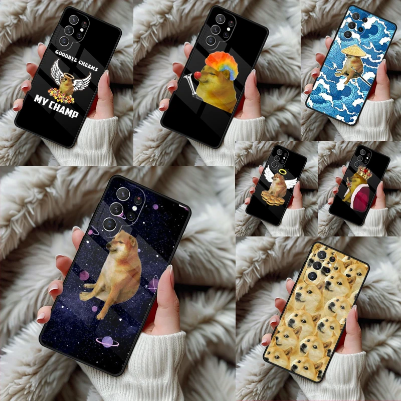 Cheems Doge Phone Case For Samsung Galaxy S24 S25 S26 Ultra S22 S23 Plus S21 S20 FE Note10 TPU Cover