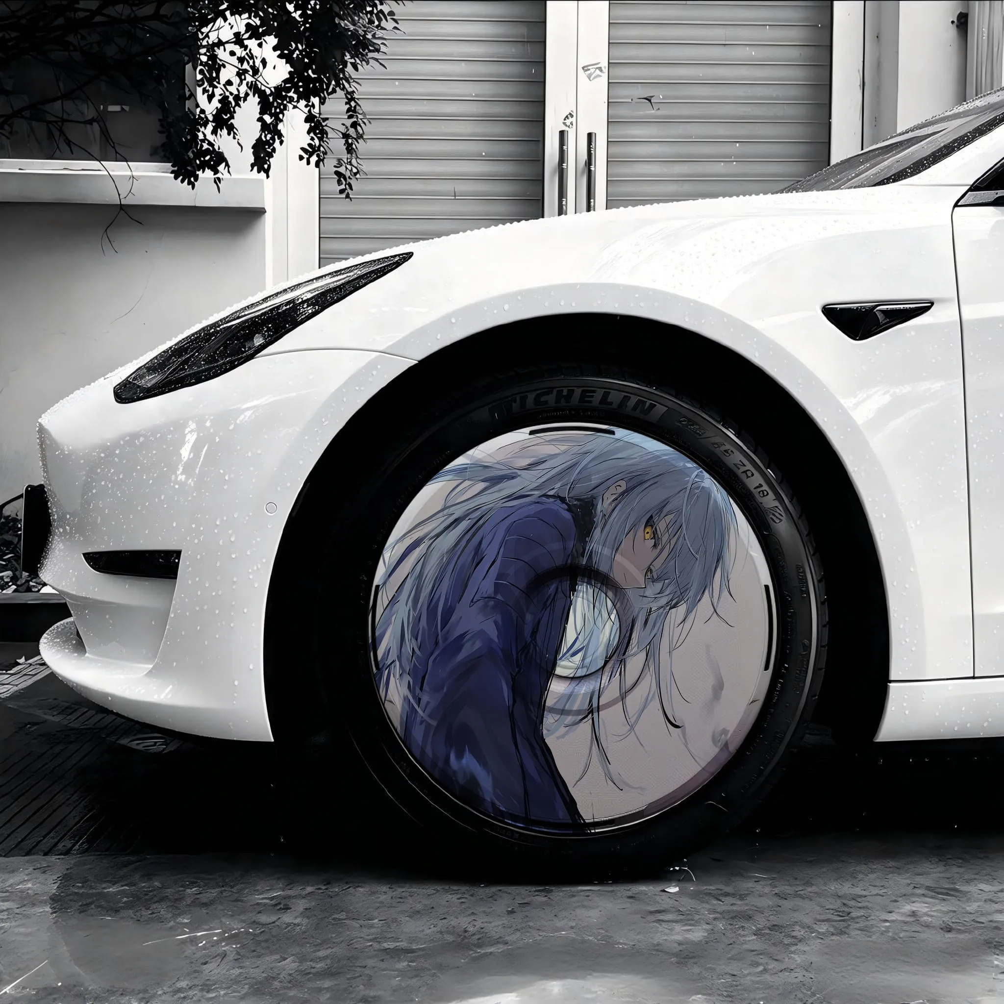 Suitable for 4pcs，Tesla Wheel Hub Protection Cover, Model S/Model Y/Model 3/Model YL，Multiple Patterns to Choose from