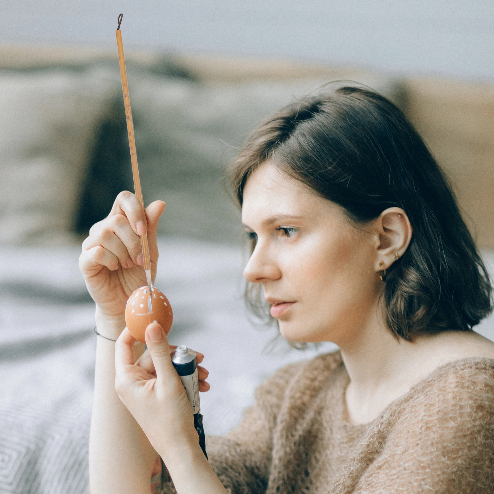 

2pcs Multi-Function Watercolor for School Art Delineating Brush Ergonomic Design Daily Use Painting Tool Ceramic Color Practice