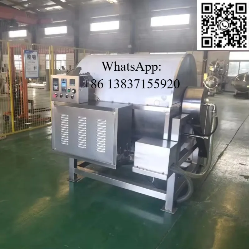 Secadora de astillas de madera personalizada, máquina tostadora de café, máquina industrial para tostar granos de café, nueces, cacahuates y anacardos