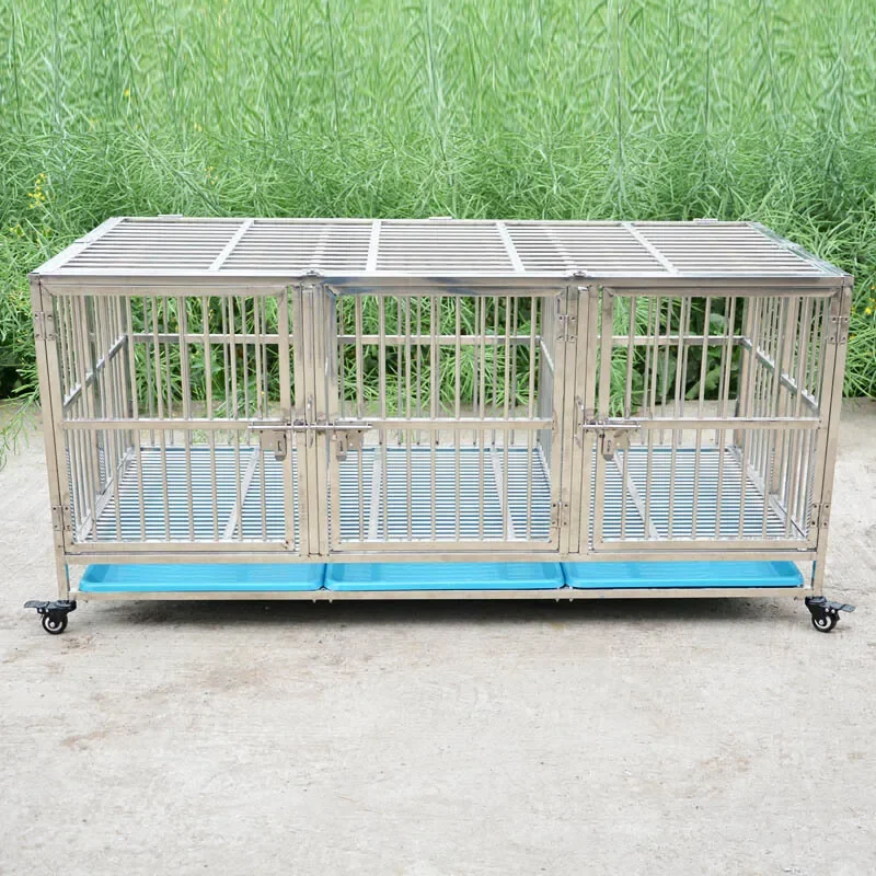 Stainless Steel Pet Cage Multilayer Custom Size Large Modular Dog Cage Kennel