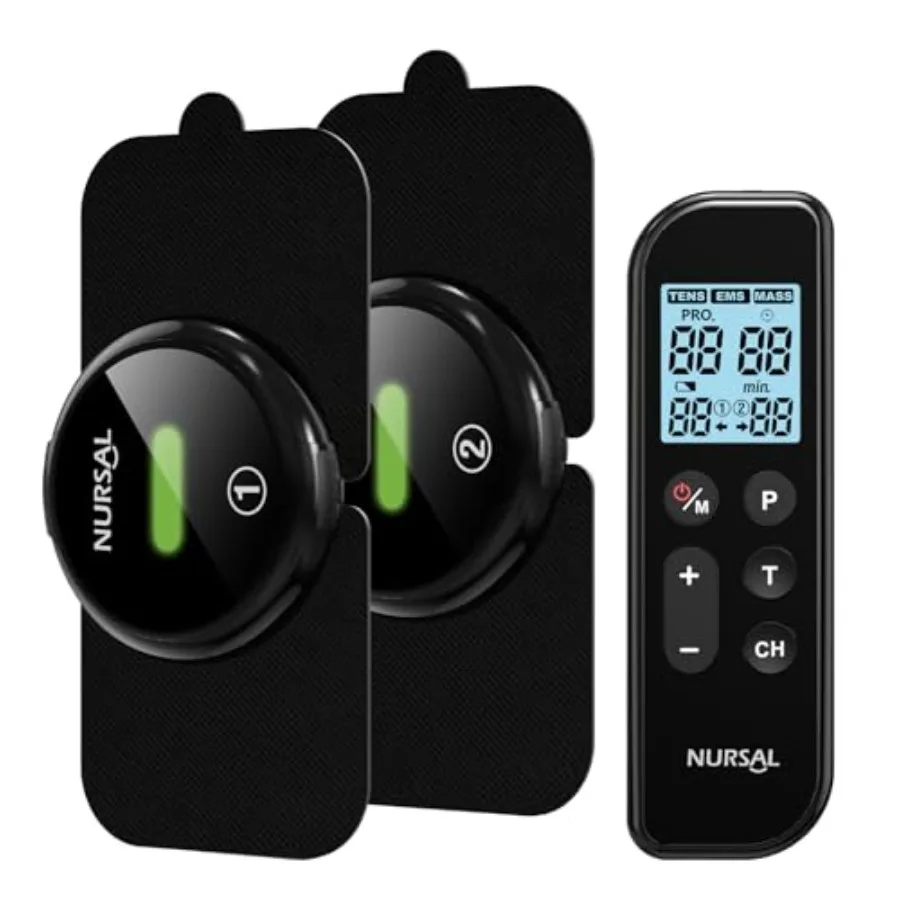 

Беспроводной миостимулятор TENS/EMS с двумя блоками управления для облегчения боли, 18 режимов, 20 уровней интенсивности, с дистанционным управлением, импульсный физиотерапевтический аппарат