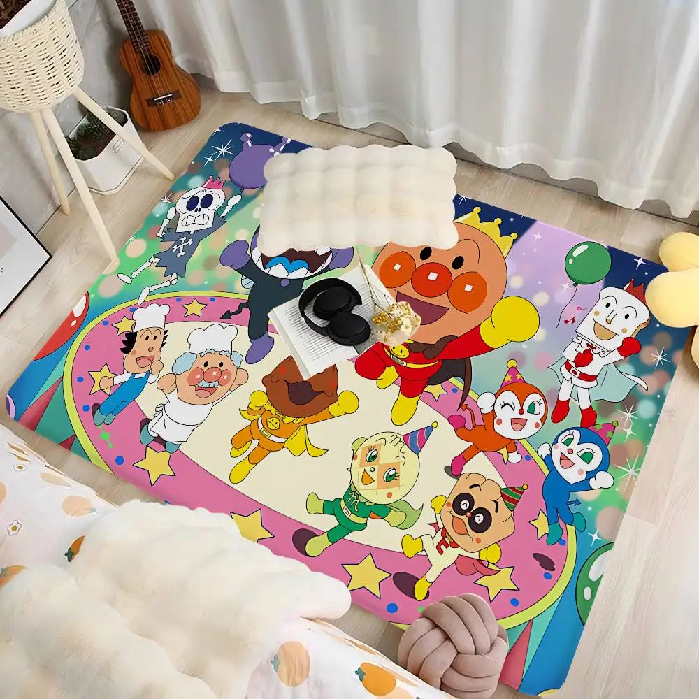 Cartoon A-Anpanmanes Anime Küchenmatte, Kinderzimmer, Schlafzimmer, Dekoration, Balkon, rutschfeste Fußmatte, Wohnzimmer, Alfombra