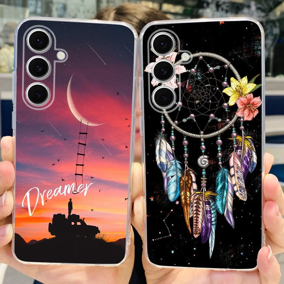 لسامسونج غالاكسي S24 FE حافظة SM-S721B لطيف القط فراشة رسمت غطاء لينة سيليكون قضية الهاتف لسامسونج S24 FE S24FE قذيفة #4