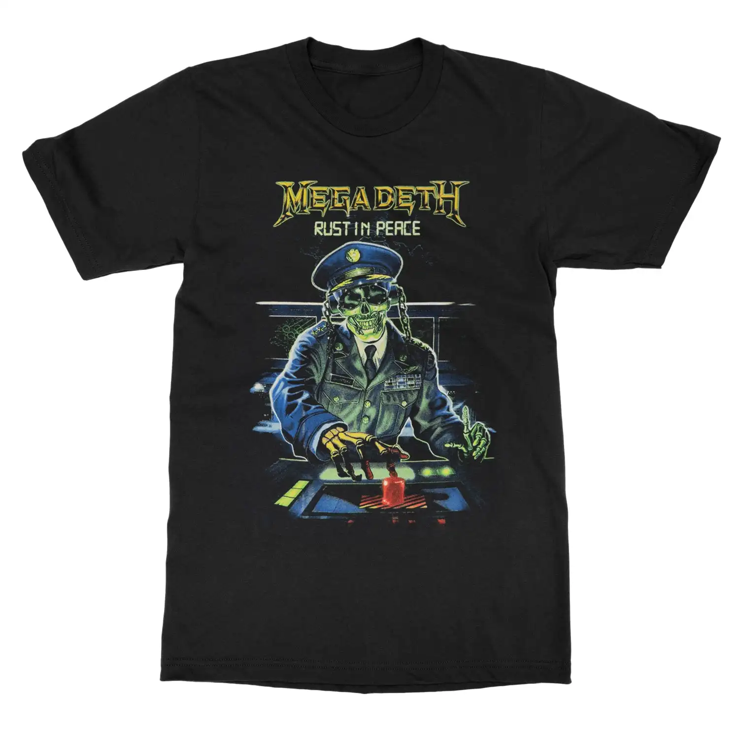 Megadeth Rust in Peace Band T-Shirt 100% Cotton Graphic Tee Men Women Summer Streetwear Top