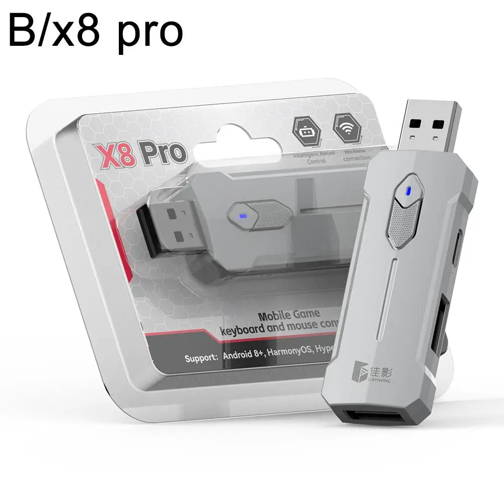 GAMWING X8/x8 Pro คีย์บอร์ดและเมาส์ Converter ความไวสูง BT5.3 สําหรับ Android/Harmony โทรศัพท์มือถือเกม Converter z2Q1