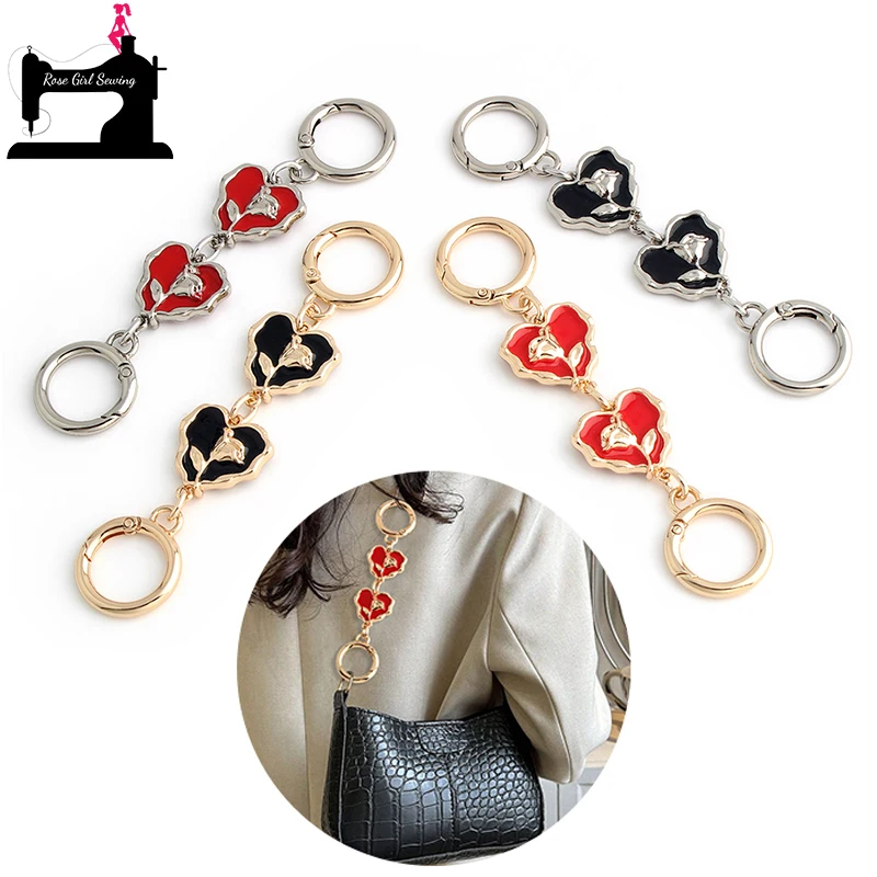 

2/10/20PCS 12-15.5cm Heart/Moon Shape Metal Bag Chain Extend For Armpit Purse Handbag Strap Decorative Chain Handle Accessories