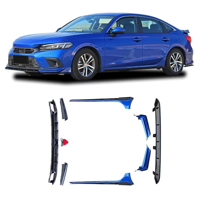 Wholesale for  Civic 11th Generation Car Body Kit Front Lip Spoiler Rear Window Louvers Rearview Mirror Housing Accessories