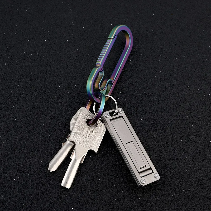 Titanium alloy Desk Bag Hanger Multifunctional EDC Tools Desk Edge Backpack Hook Keychain Buckle - Image 6