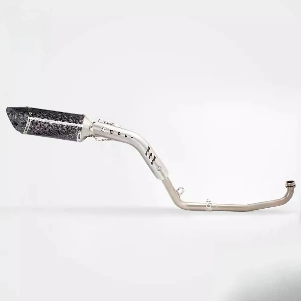 Modified full-section medium exhaust pipe, carbon fiber honeycomb tail section, retro commuting