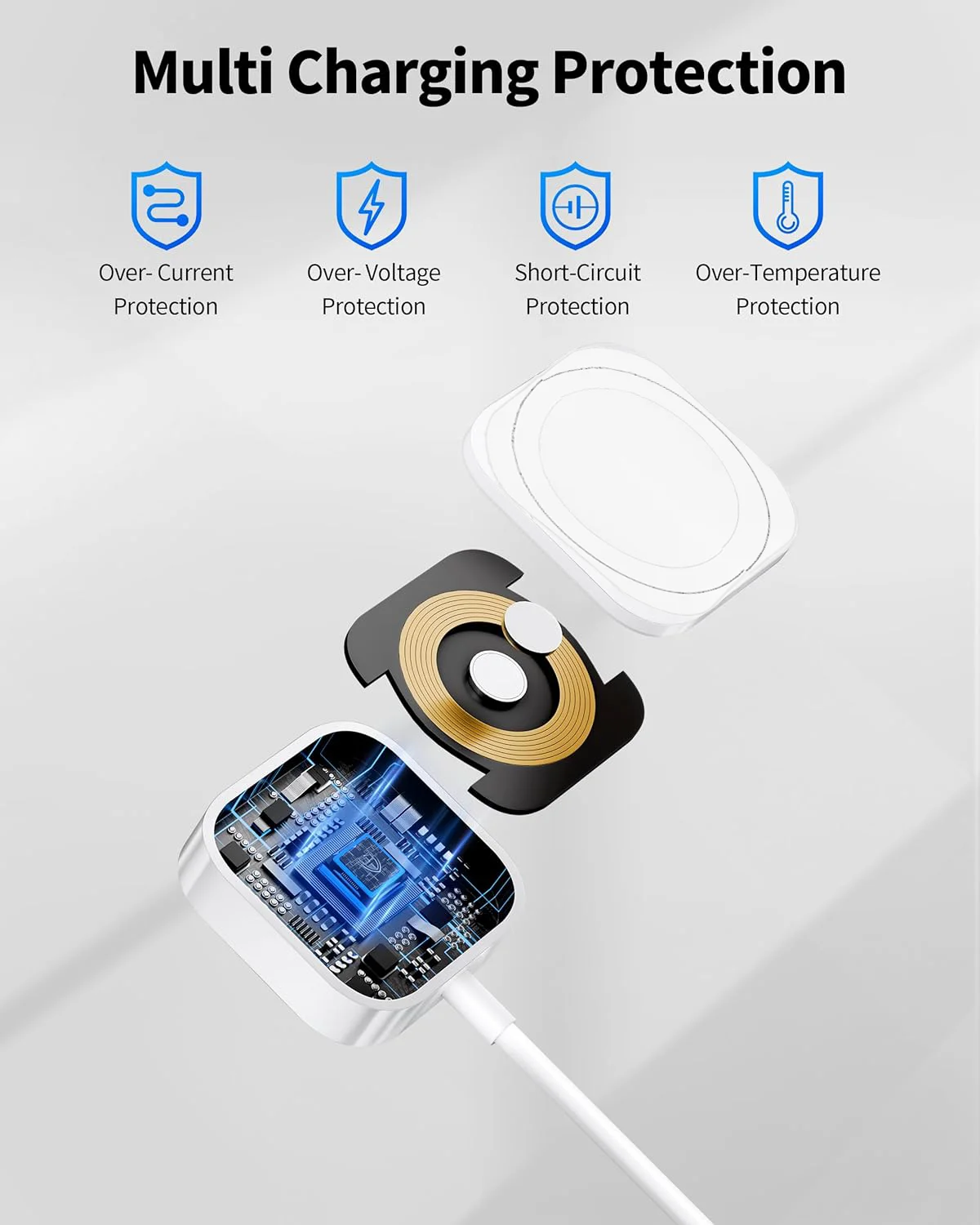 TIMESS 2 Stück Magnetisches USB A TYPE-C Uhrenladegerät für iPhone Watch Series Ultra 11 10 9 8 7 6 5 Ladekabel für IWatch 4 3 2 – Detail 3