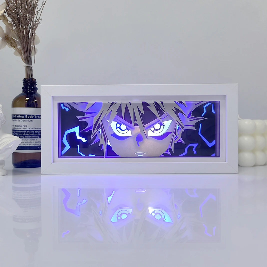 Anime Paper carving Box Light Remote control model multiple colors Gamer Bedroom Decoration party present