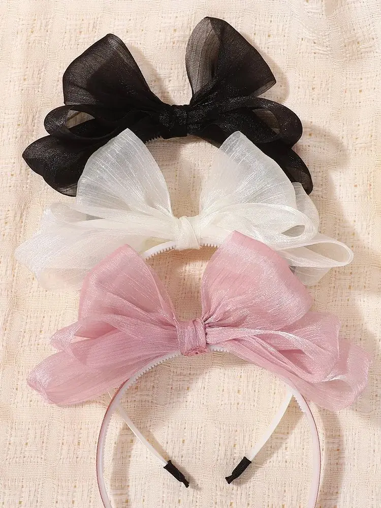 1 pièces bandeaux à nœud doux Double couche frange princesse bandeau pour filles sûr enfants nouveaux accessoires de cheveux cadeaux d'anniversaire