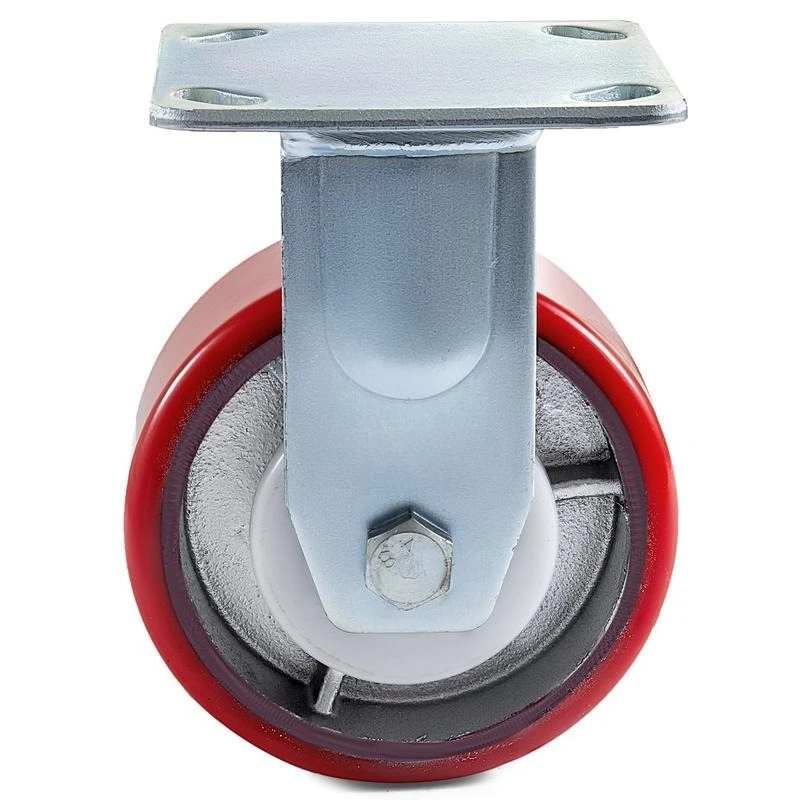 

Industrial Trolley Wheels 6x2 Inch For Warehouse Carts Workshop Dollies Machinery 4 Pack Rigid Swivel Side Brake Polyurethane Iron Core 4000LBS Set Capacity Heavy Duty Replacement Parts