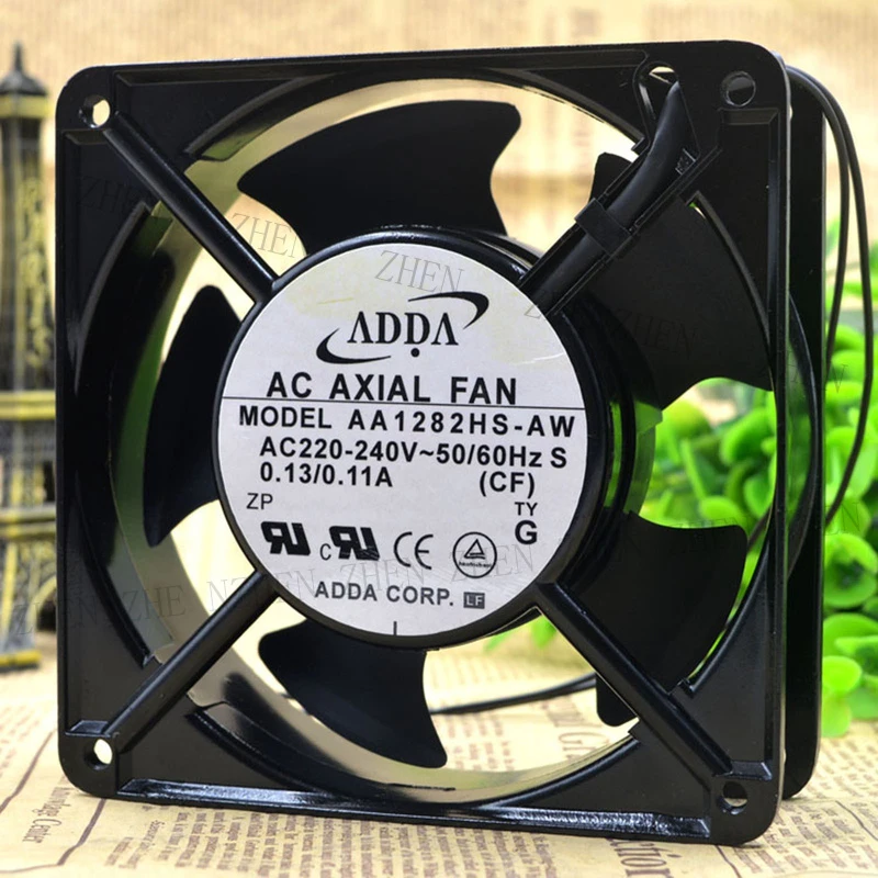 S New for ADDA AA1282HS-AW 220V 0.13/0.11A 2-Wire High Temperature Fan#QW