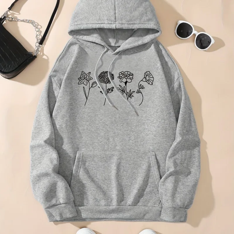 

Fashion Print Hoodie Drawstring Casual Hoodie for Both Men and Women in Winter and Autumn Hooded Sweatshirt Casual Long Sleeved